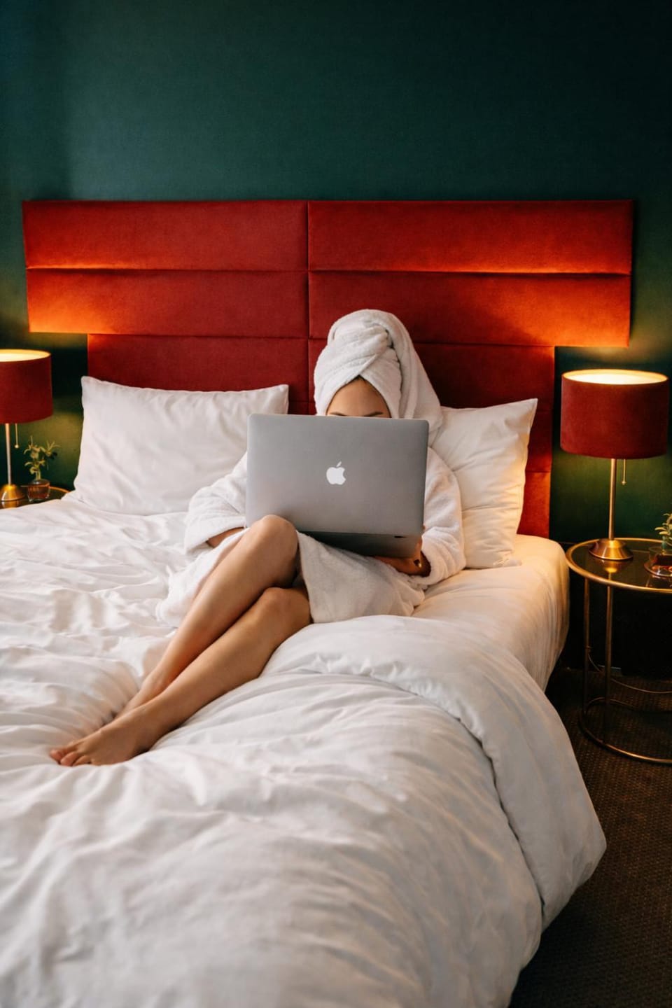 Bed, People, Bedroom, Guests