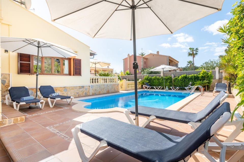 Property building, Living room, Swimming pool