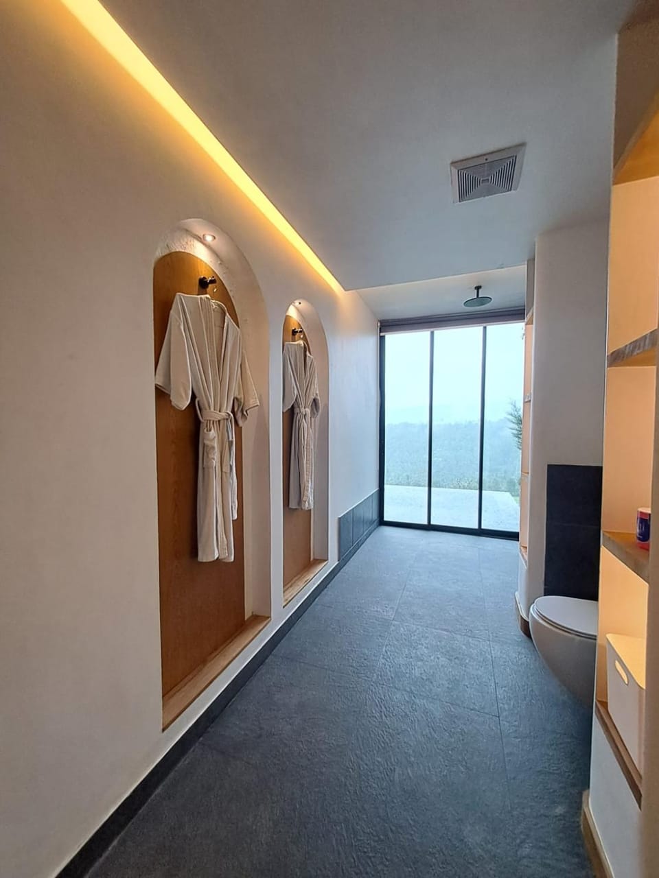 Shower, Toilet, Bathroom, Pool view, wardrobe