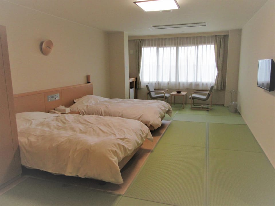 Bed, Sea view