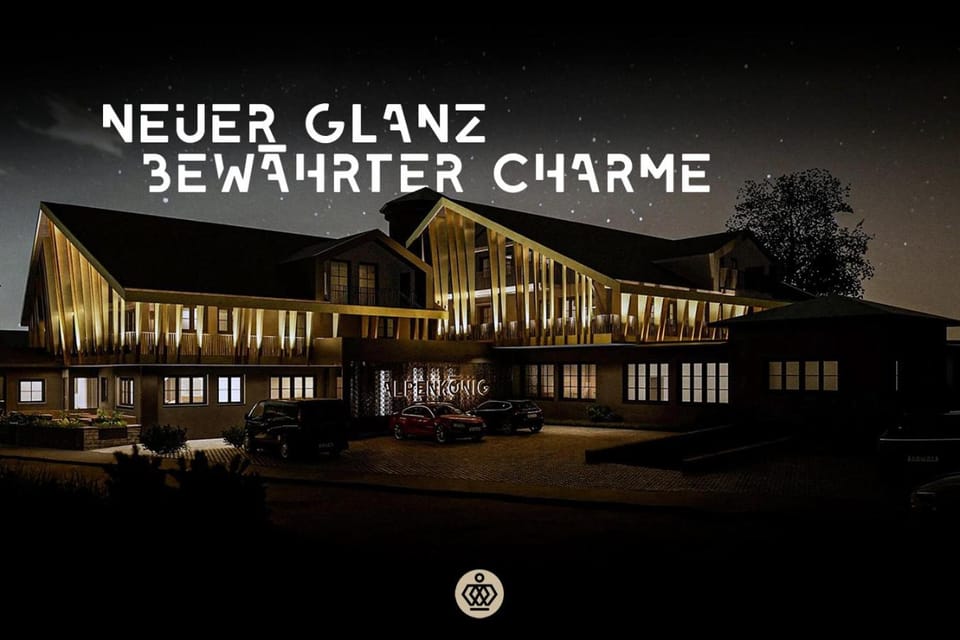 Property building, Facade/entrance, Night, Logo/Certificate/Sign, Text overlay