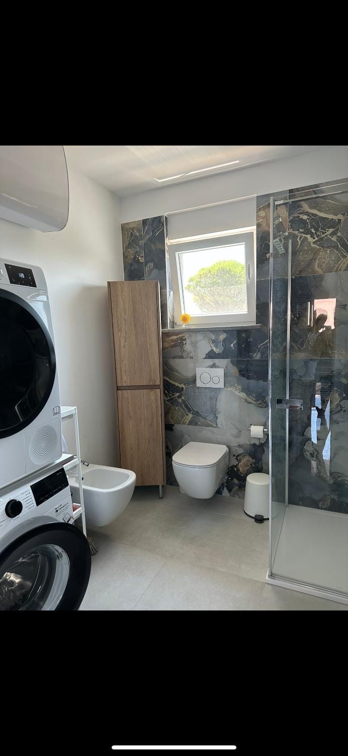 Toilet, Bathroom, washing machine, dryer
