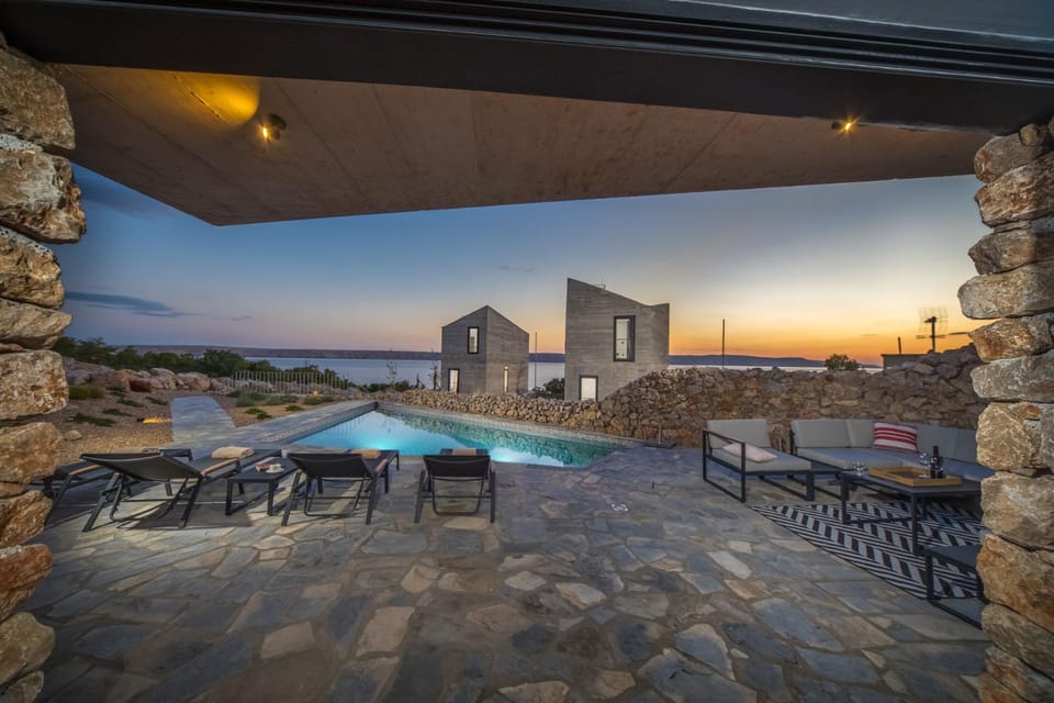 Swimming pool, Swimming pool, Sunset