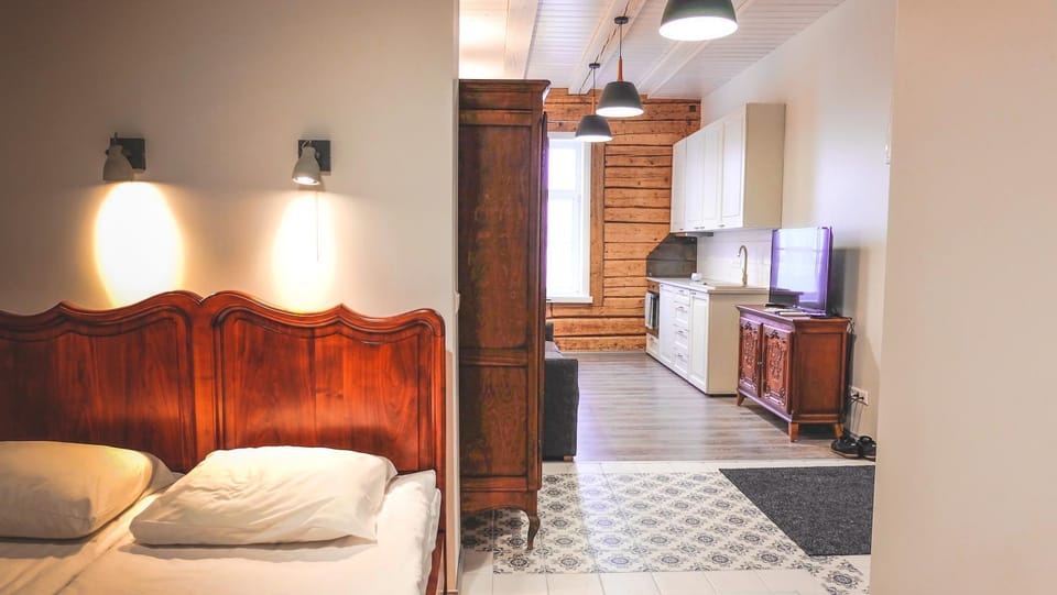 Bed, Living room, Bedroom