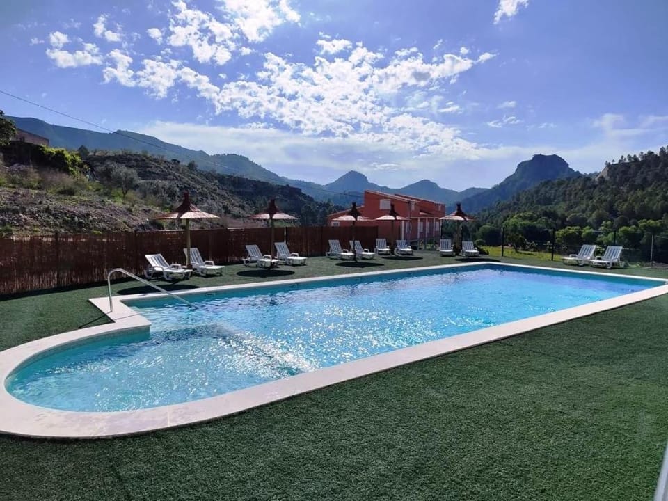 Natural landscape, Mountain view, Swimming pool, sunbed