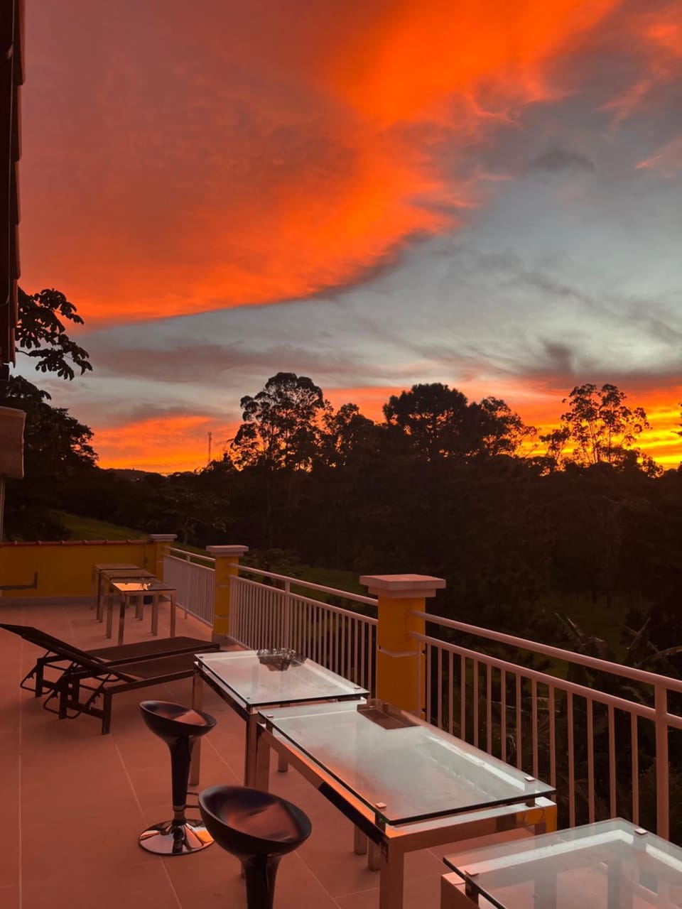 Natural landscape, Balcony/Terrace, Sunset
