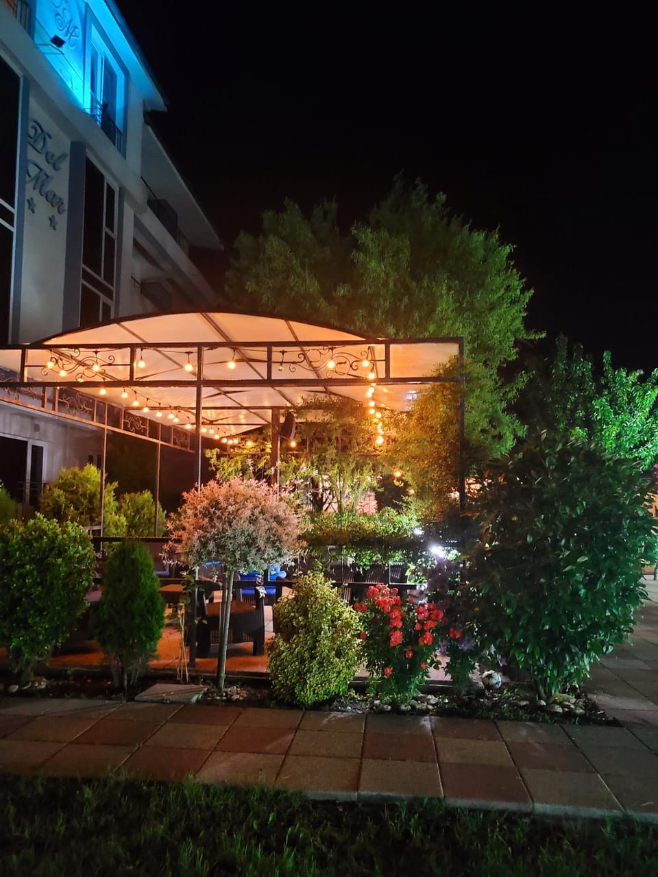 Property building, Night, Inner courtyard view