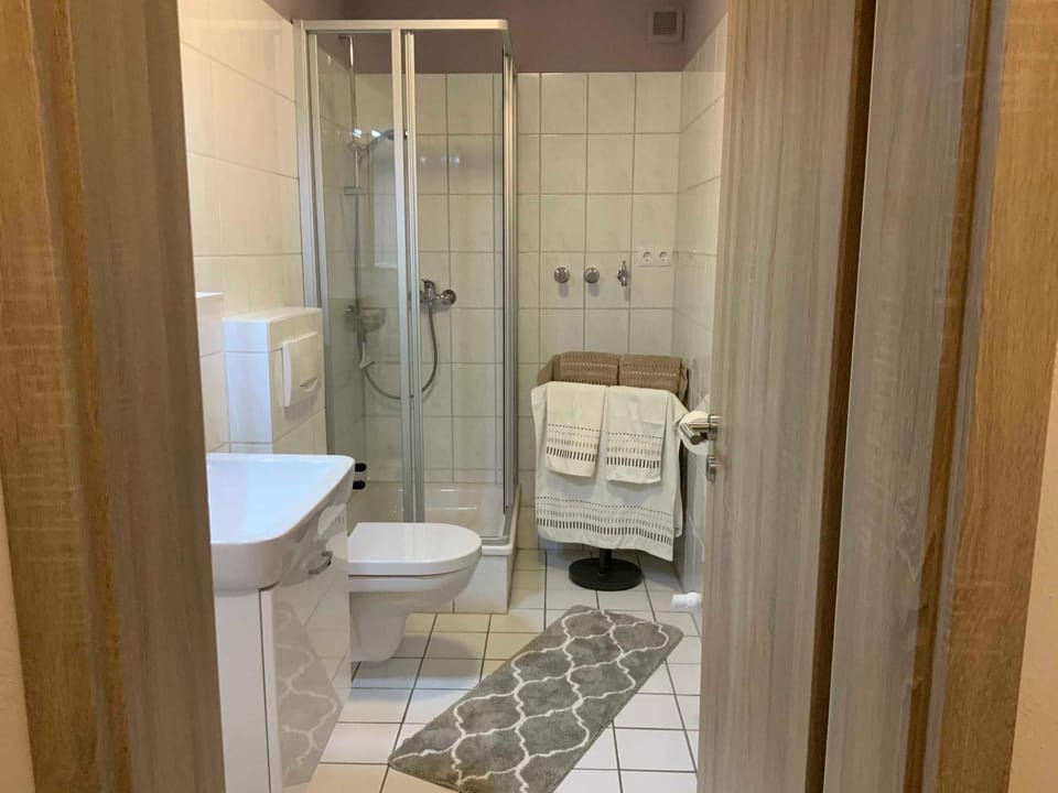 Shower, Toilet, Bathroom, towels