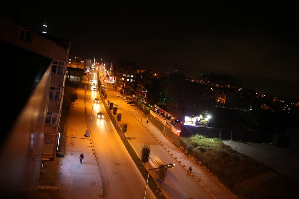 Property building, Night, Neighbourhood, Bird's eye view, City view, Street view