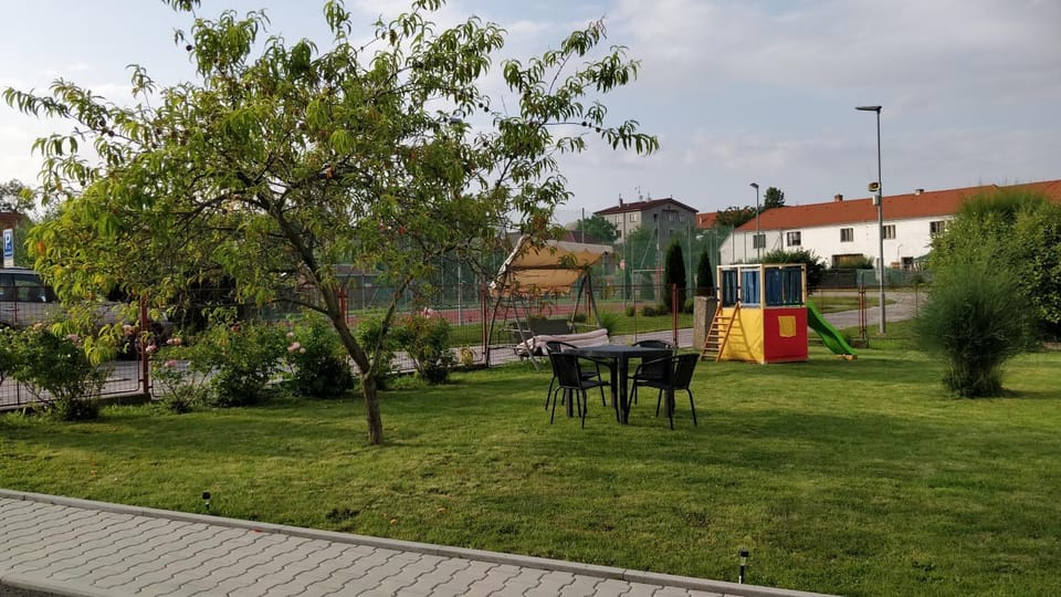 Property building, Children play ground, Garden, Seating area