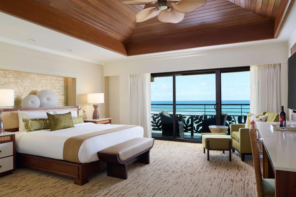 Bed, Bedroom, Sea view