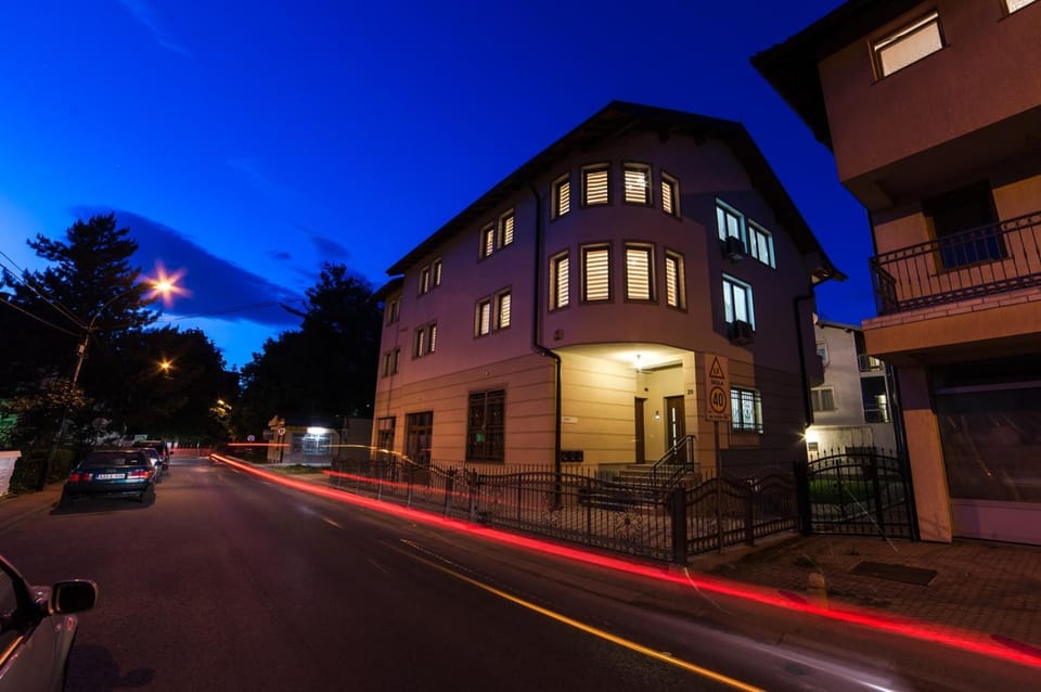 Property building, Neighbourhood, Sunset