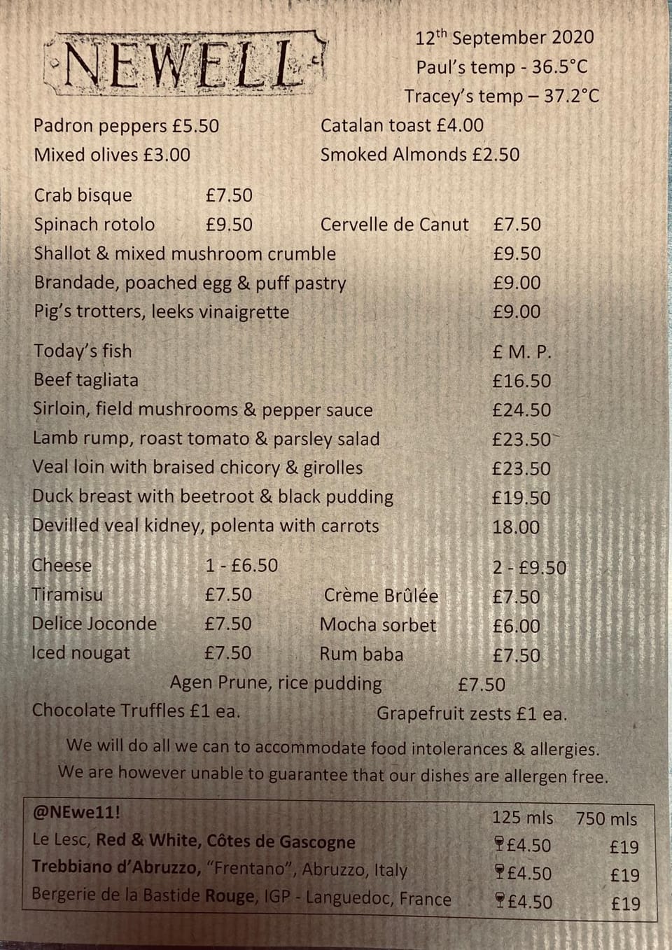 Food and drinks