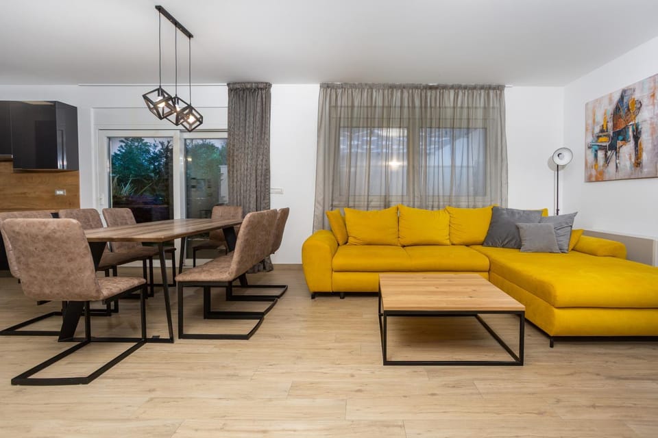 Property building, Living room, Dining area