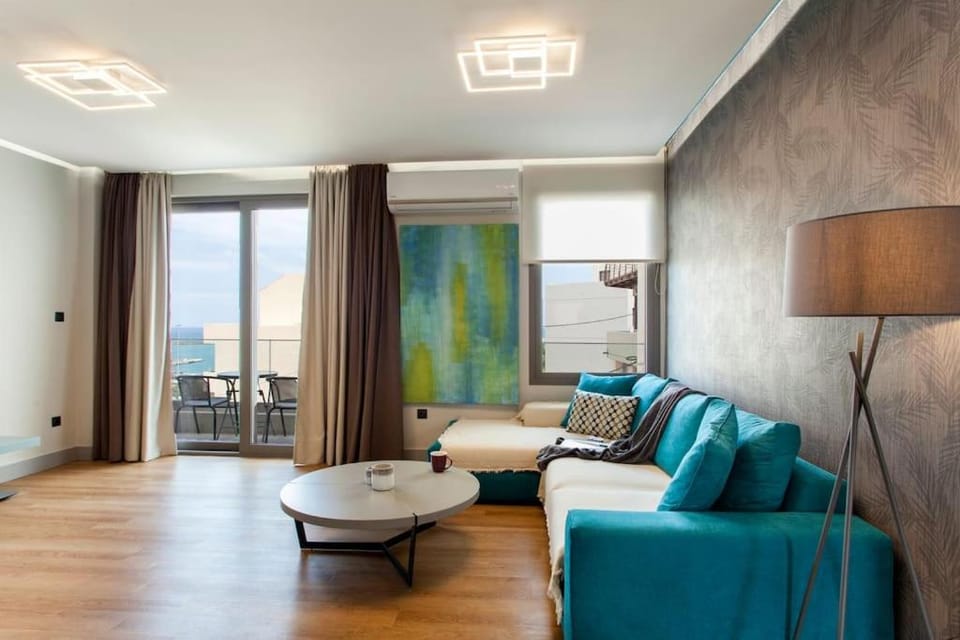 Minimal Loft Art with Sea View Over Heraklion Harbour Apartment in Heraklion