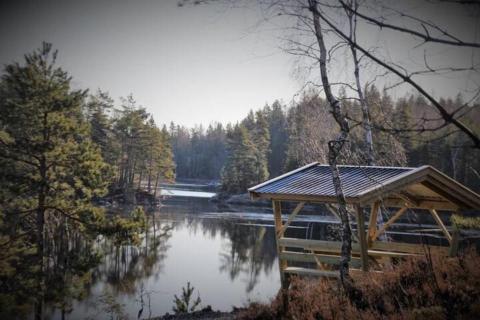 Property building, Natural landscape, Lake view
