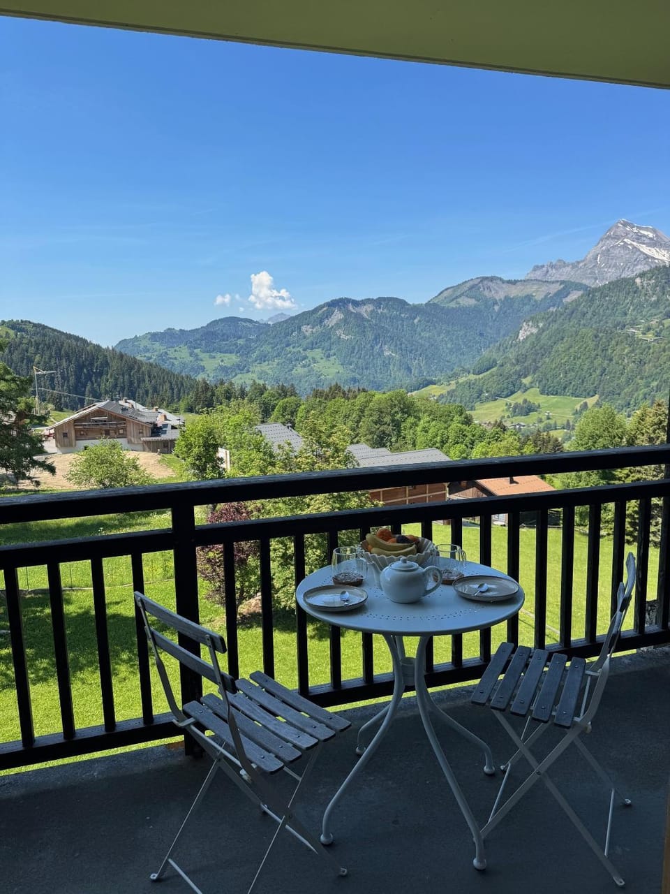 Natural landscape, Summer, Balcony/Terrace, Mountain view