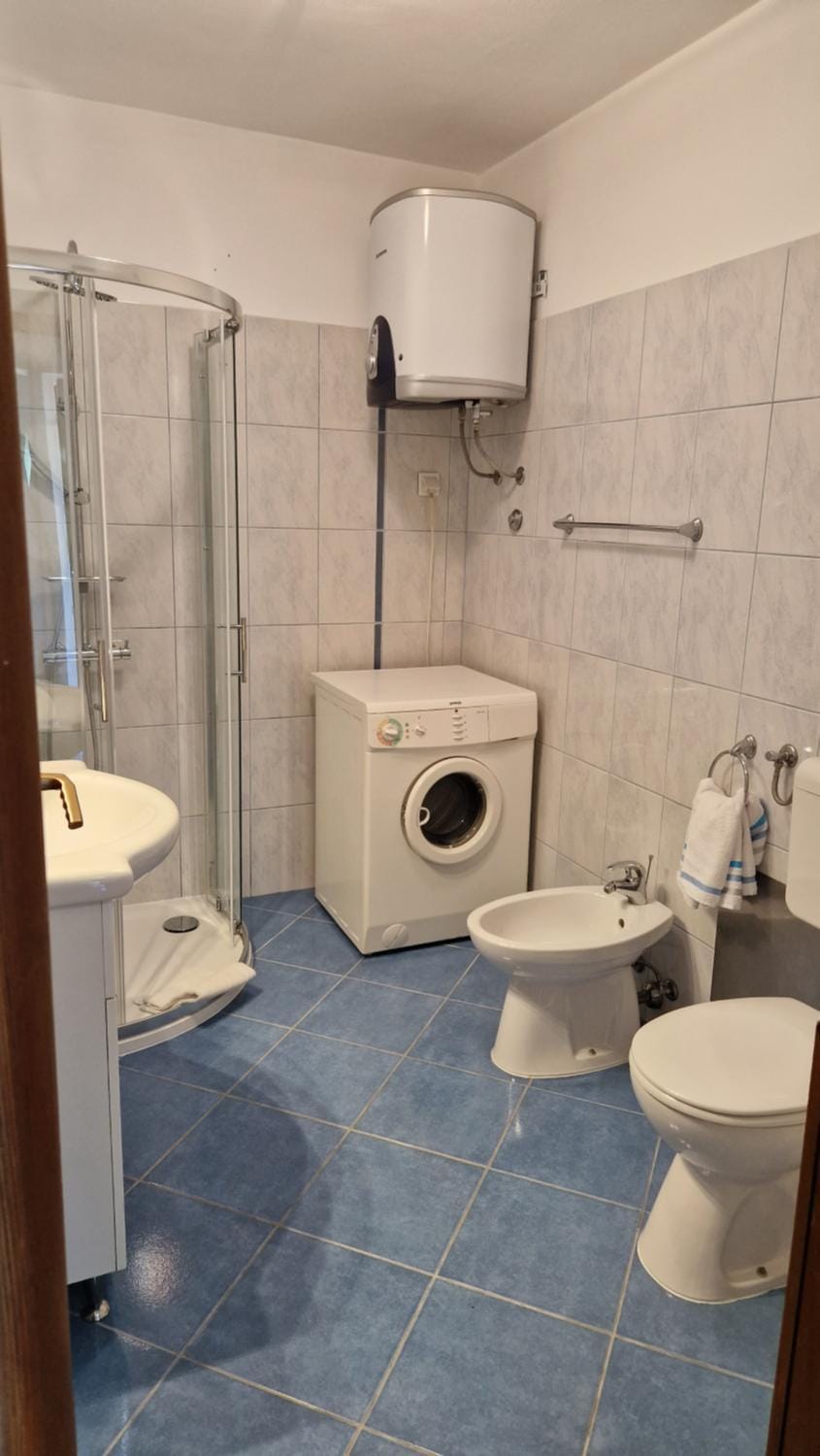 Shower, Toilet, Bathroom, washing machine