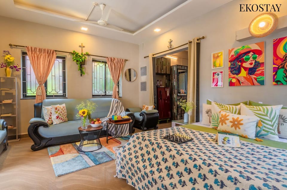 Ekostay - OCEAN CREST VILLA I 50 meters from Anjuna Beach Villa in Baga