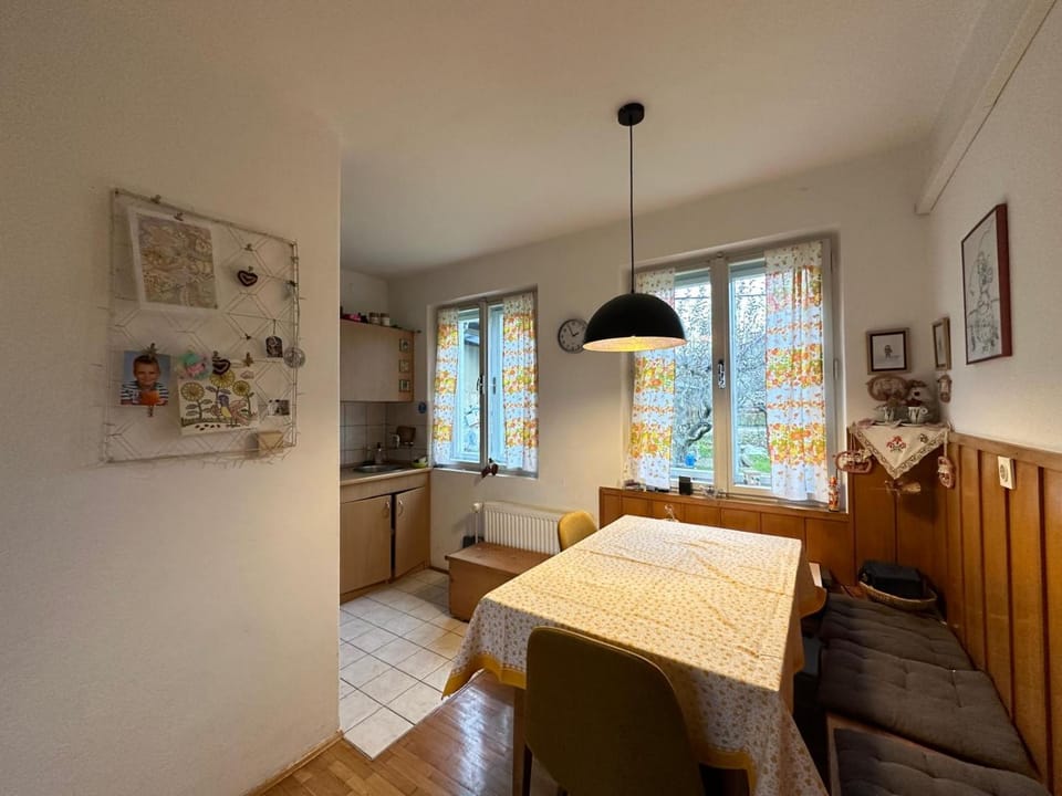 Living room, kitchen