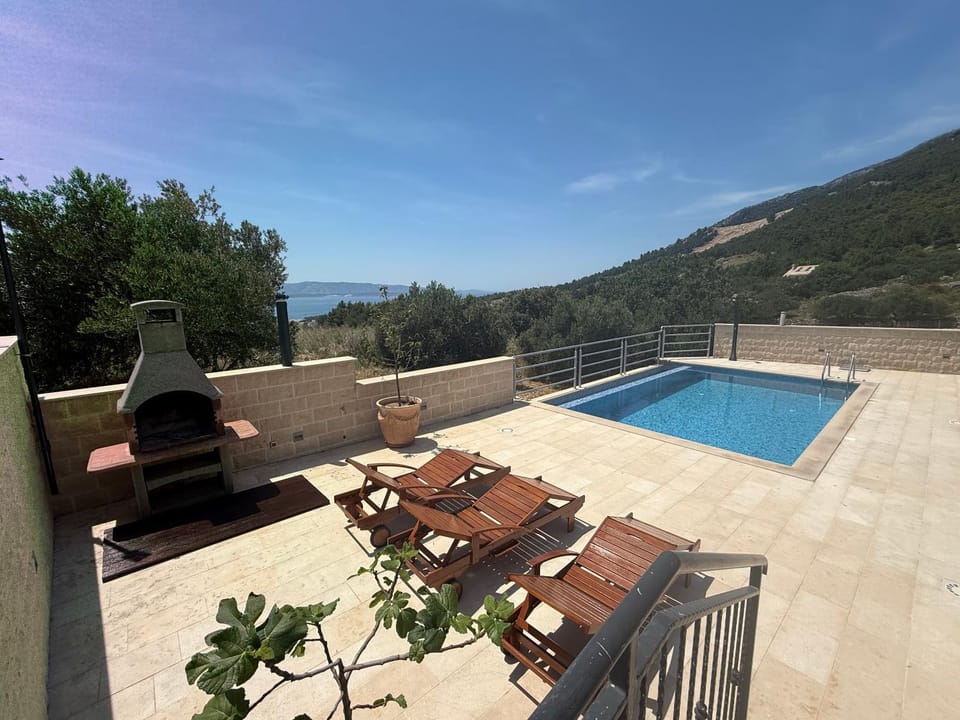 Patio, Day, Pool view