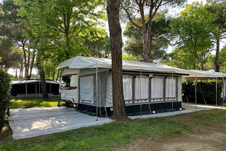 PS-Caravaning auf Union Lido - Wohnwagenvermietung Campground/ 
RV Resort in Cavallino-Treporti