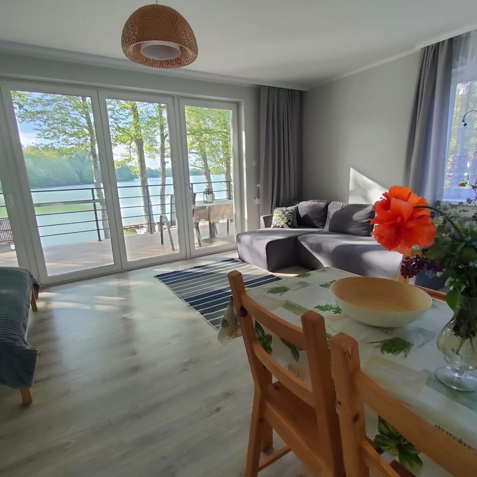 Bed, Living room, Lake view