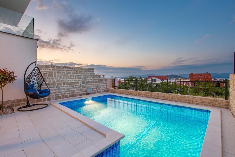 Swimming pool, Sunset