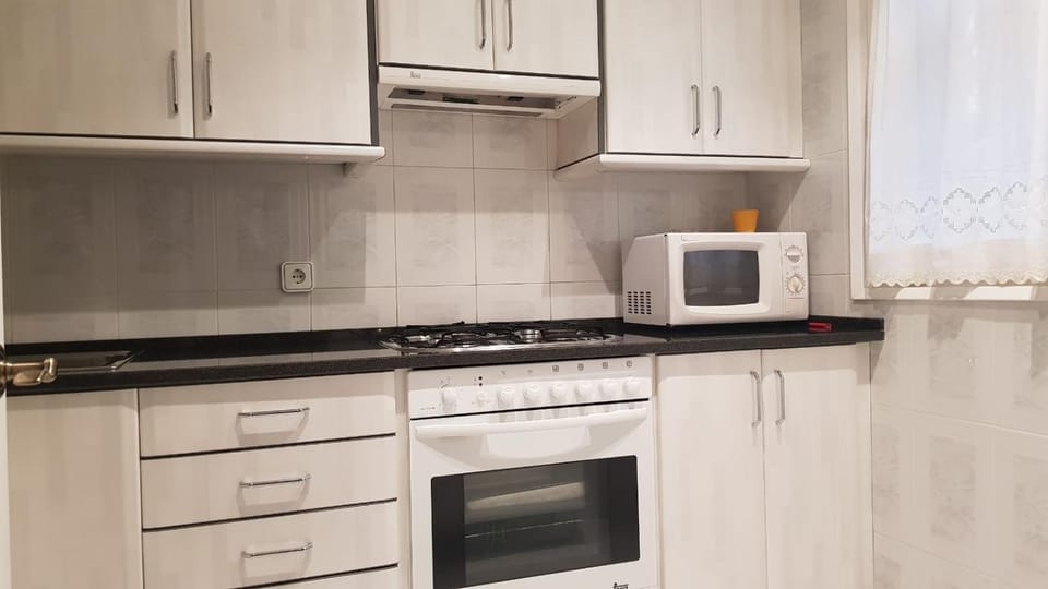 Kitchen or kitchenette, dishwasher, oven, stove