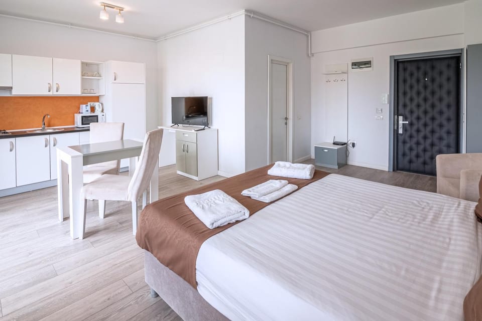 Bed, TV and multimedia, Photo of the whole room, Dining area, Bedroom, air conditioner
