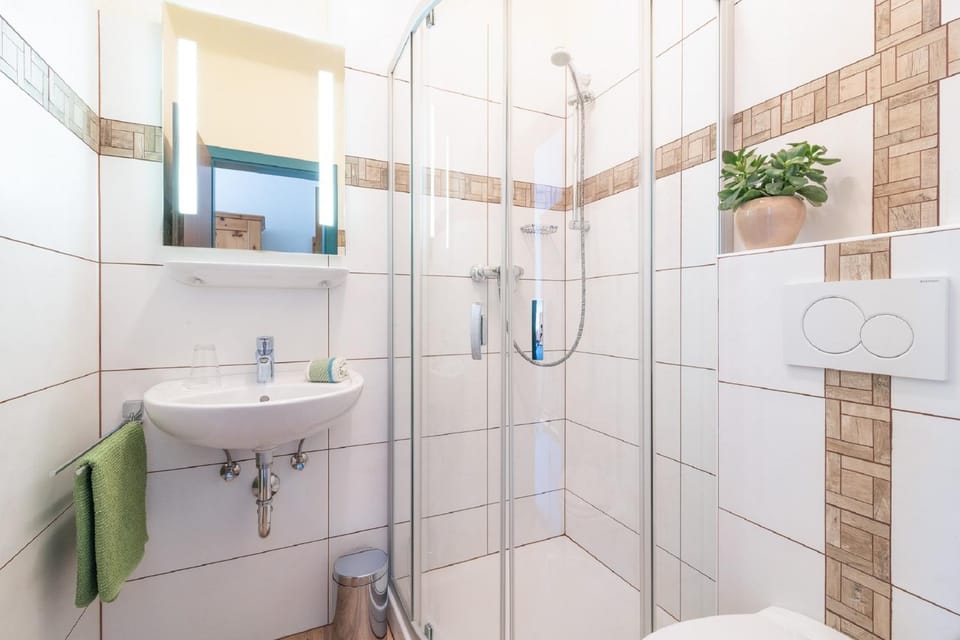 Shower, Bathroom, Photo of the whole room, Decorative detail