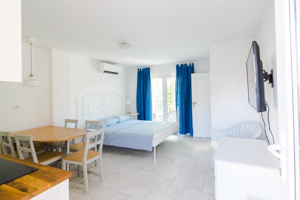 Bed, TV and multimedia, Photo of the whole room, Dining area, Bedroom, air conditioner