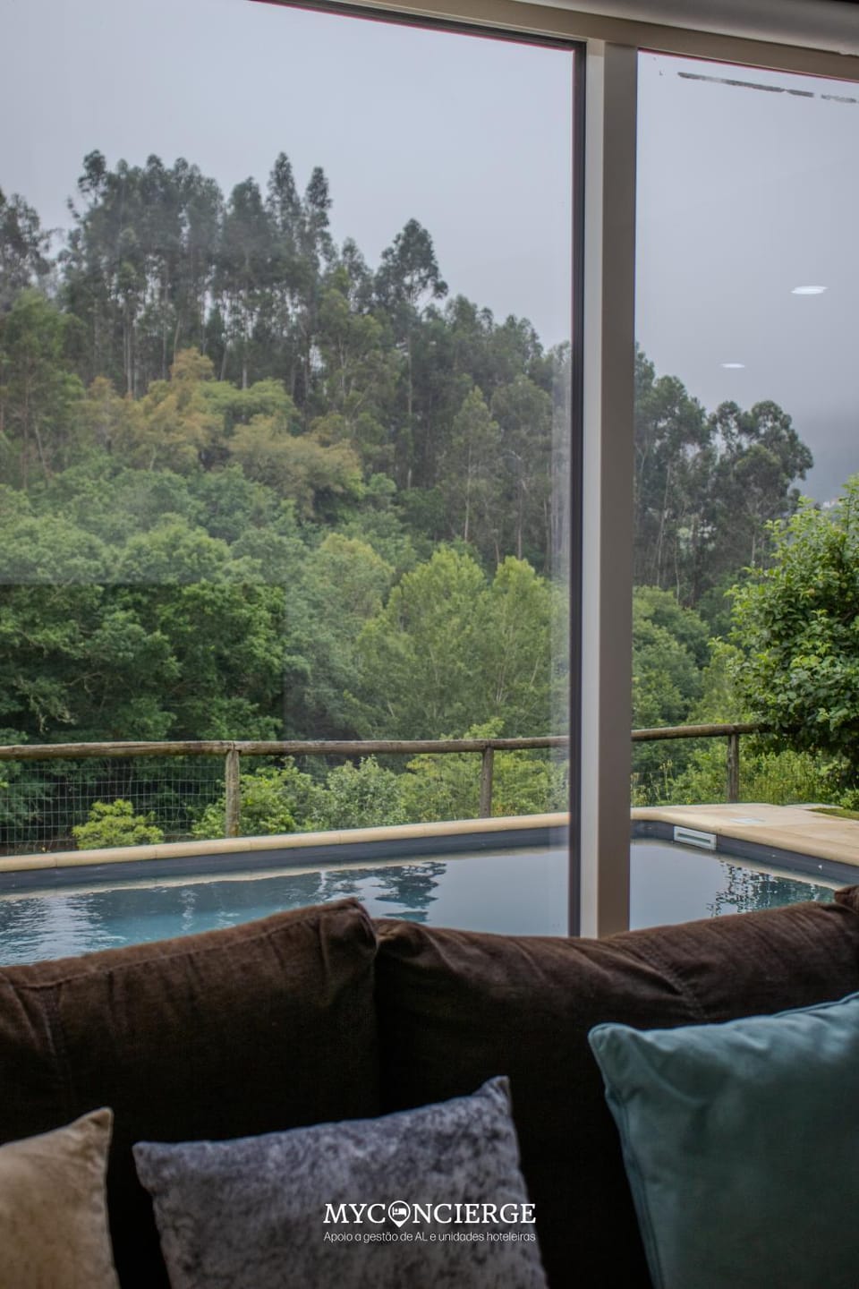 Living room, Pool view, Swimming pool