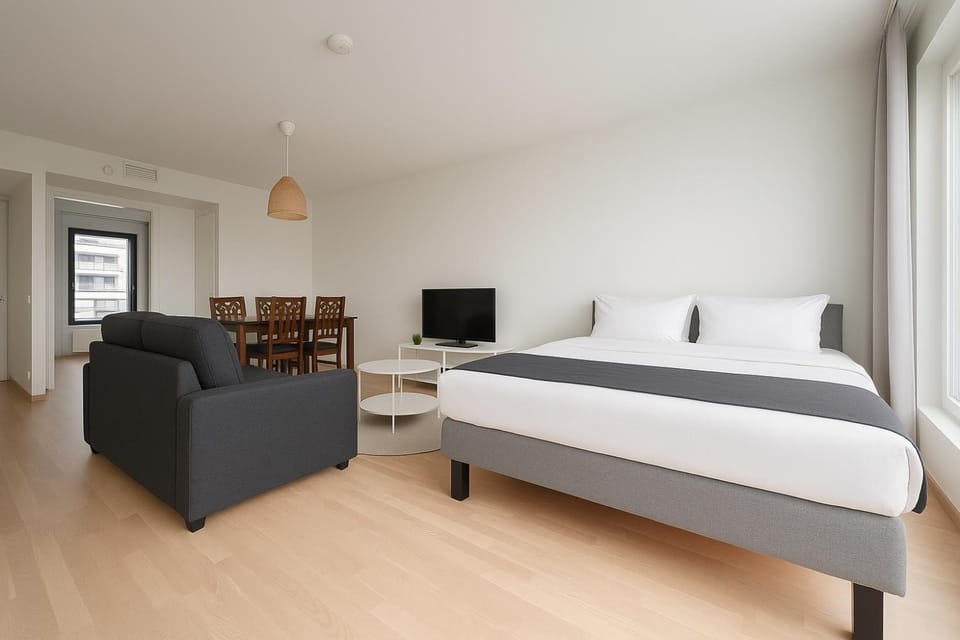 City Home Finland Big Luxury Suite - Spacious Suite with Own SAUNA, One Bedroom and Furnished Balcony next to Train Station Apartment in Finland