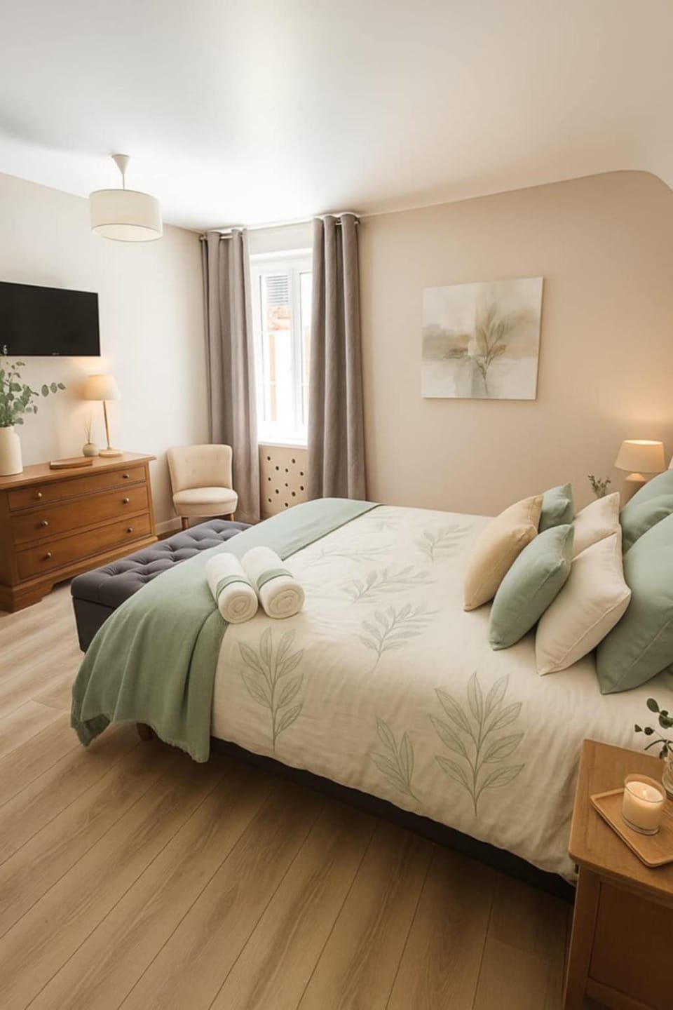 Bed, TV and multimedia, Bedroom