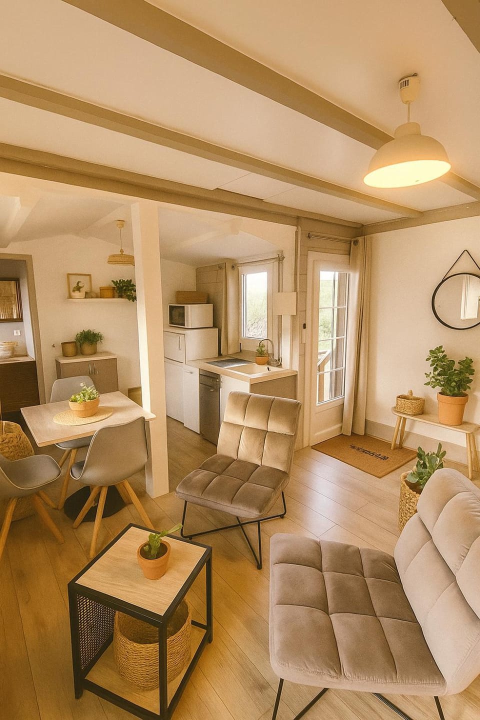 View (from property/room), Kitchen or kitchenette, Living room