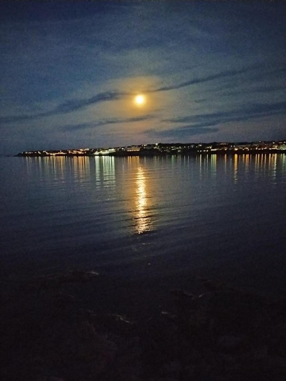 Night, Beach, Sea view