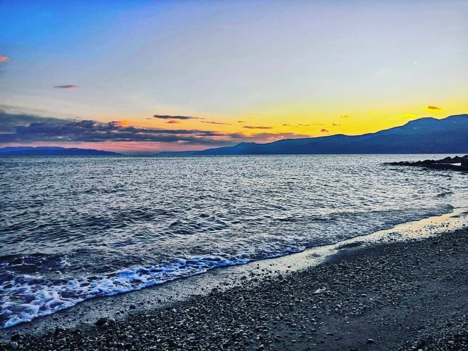 Natural landscape, Beach, Sunset