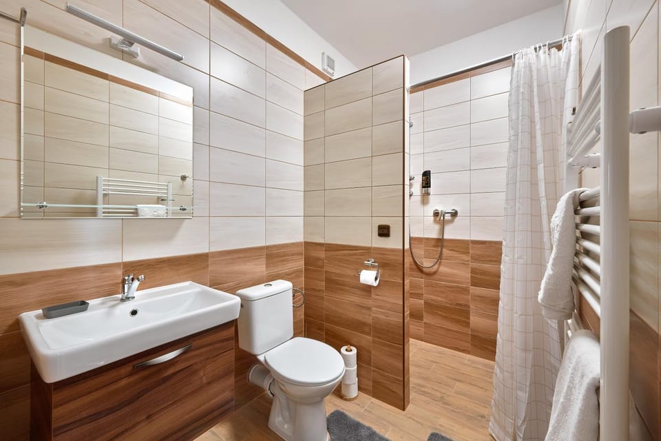 Shower, Toilet, Bathroom, towels
