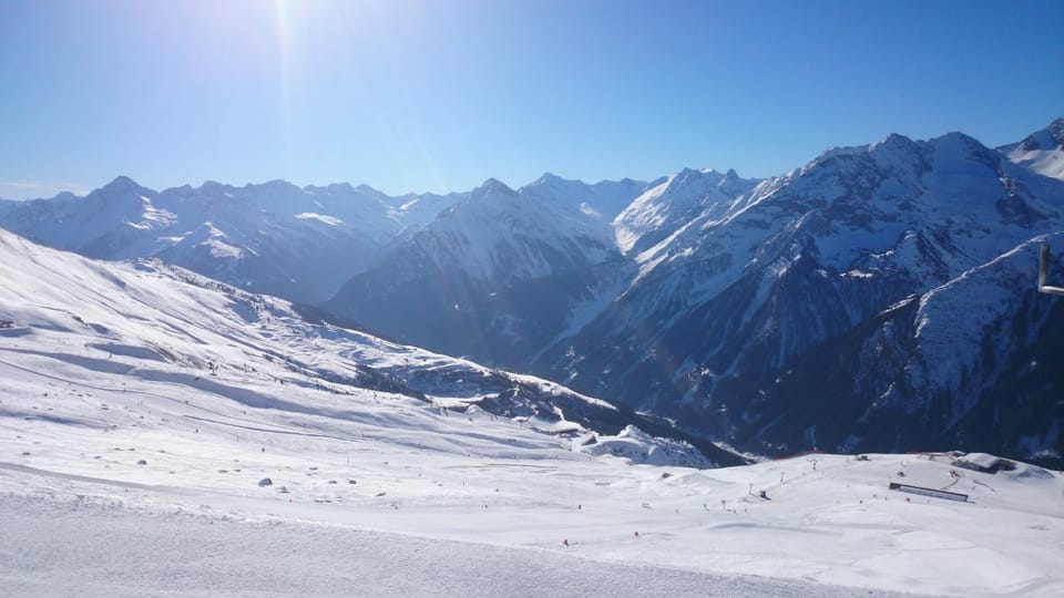 Natural landscape, Winter, Skiing, Mountain view