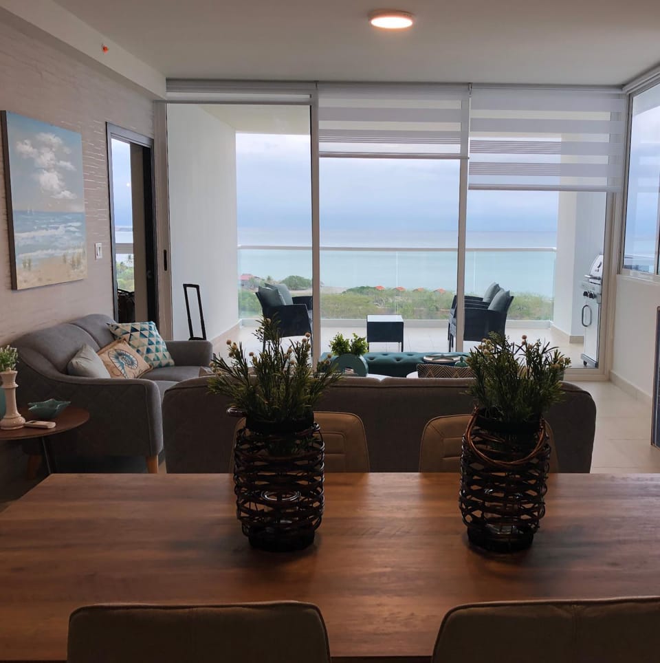 Living room, Seating area, Dining area, Sea view