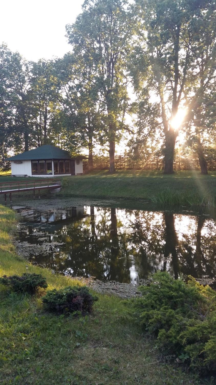 Property building, Lake view, Sunset