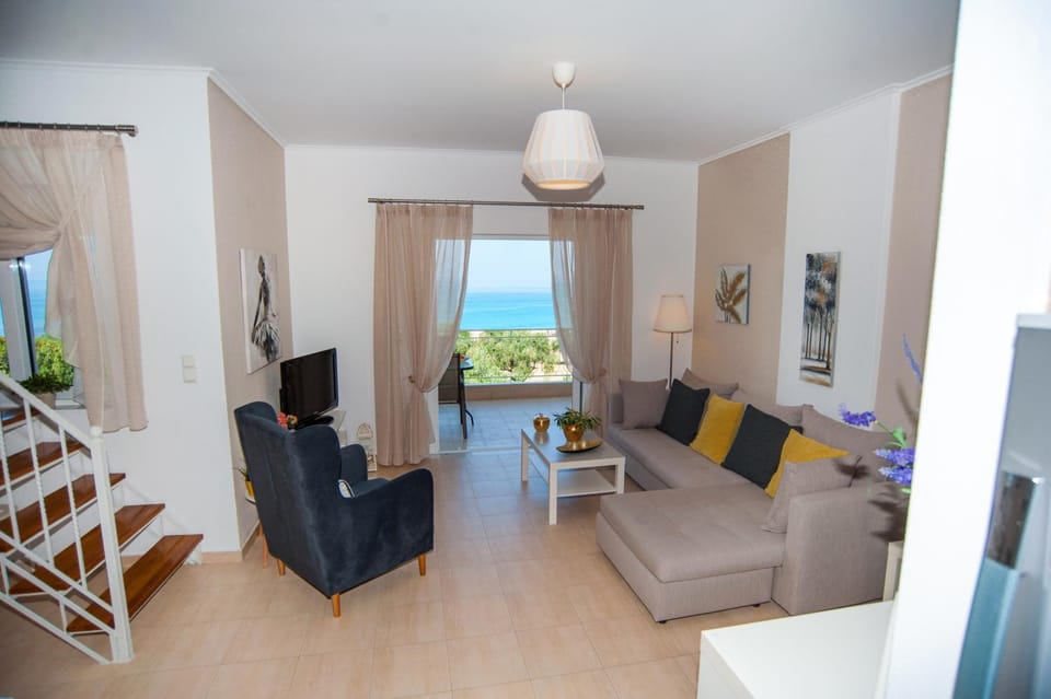 Living room, Seating area, Sea view