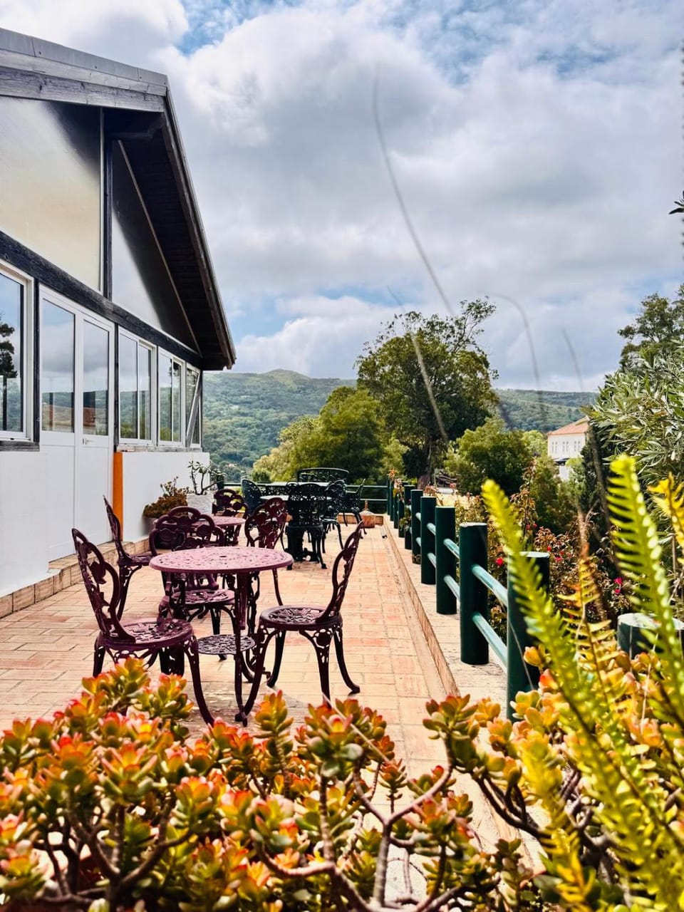 Property building, Natural landscape, View (from property/room), Balcony/Terrace, Dining area, Mountain view