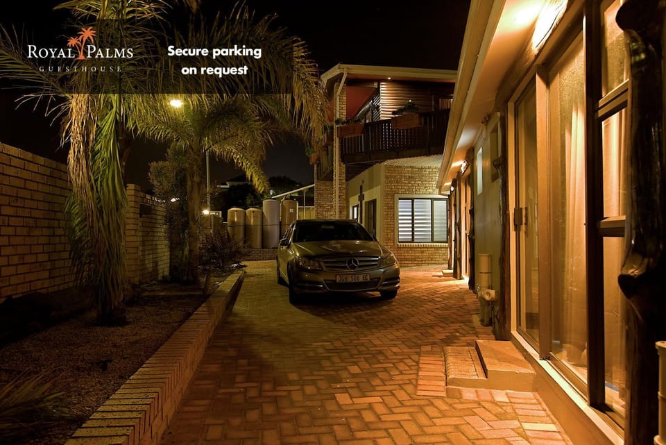 Property building, Facade/entrance, Night, Parking