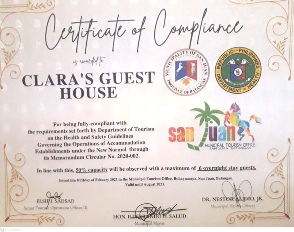 Clara's Guest House at Laiya Apartment in Calabarzon