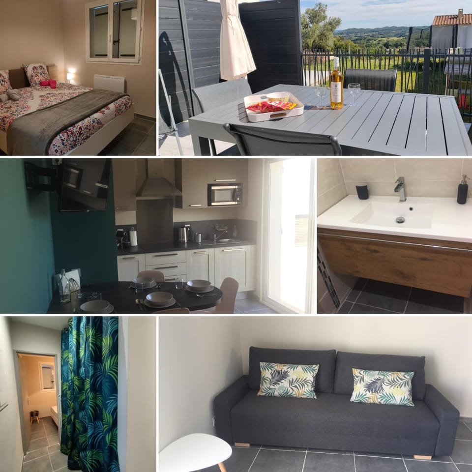 Bed, Kitchen or kitchenette, Living room, Photo of the whole room, Dining area, Bedroom