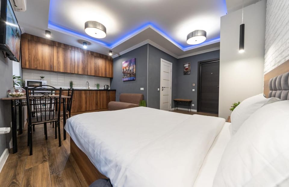 Bed, Kitchen or kitchenette, Photo of the whole room, Dining area, Bedroom