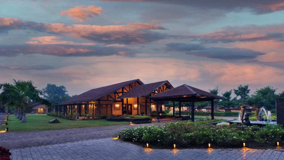 Property building, Garden, Sunset