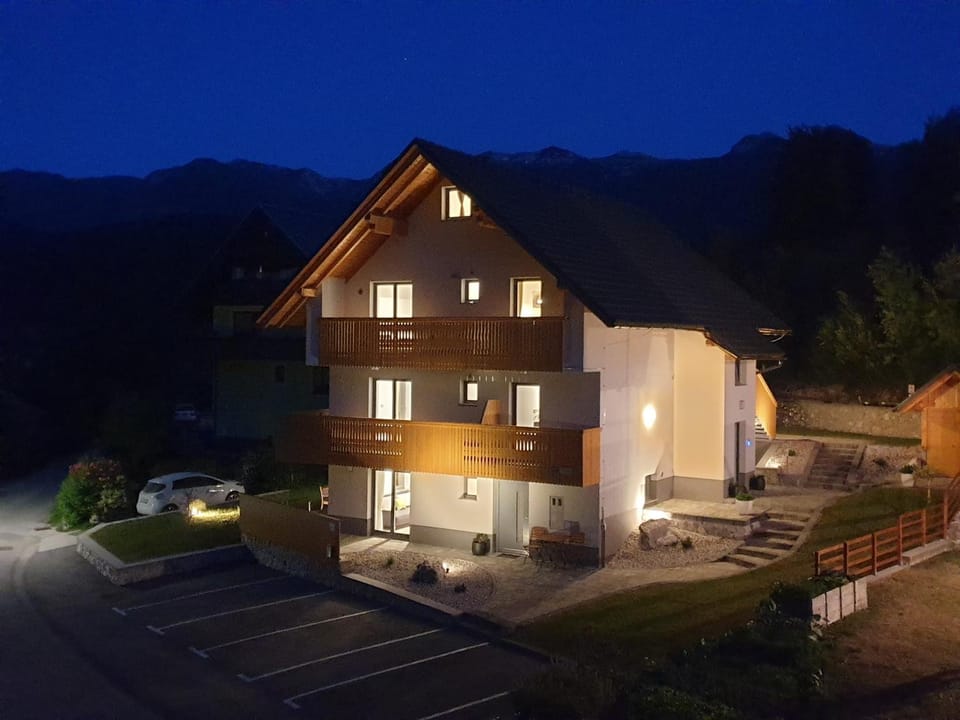 Property building, Night, Parking